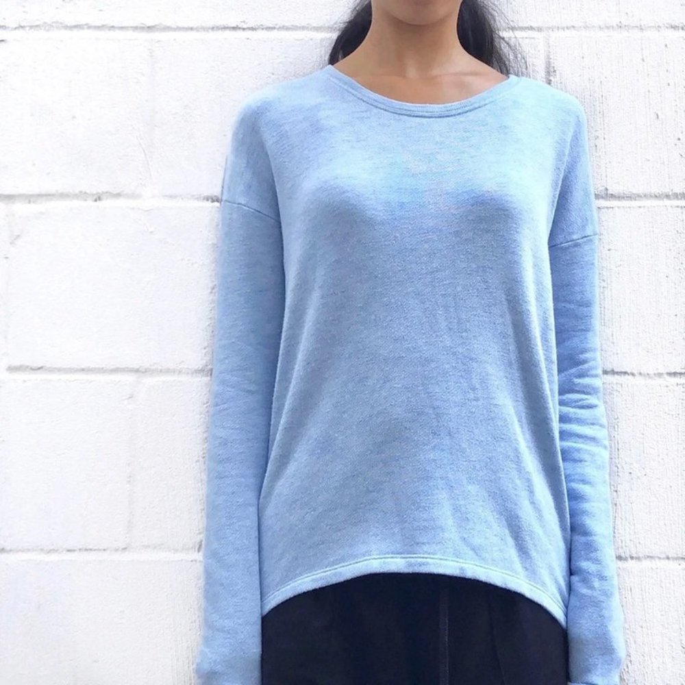 Forever 21 Periwinkle Baby Blue Crew Neck